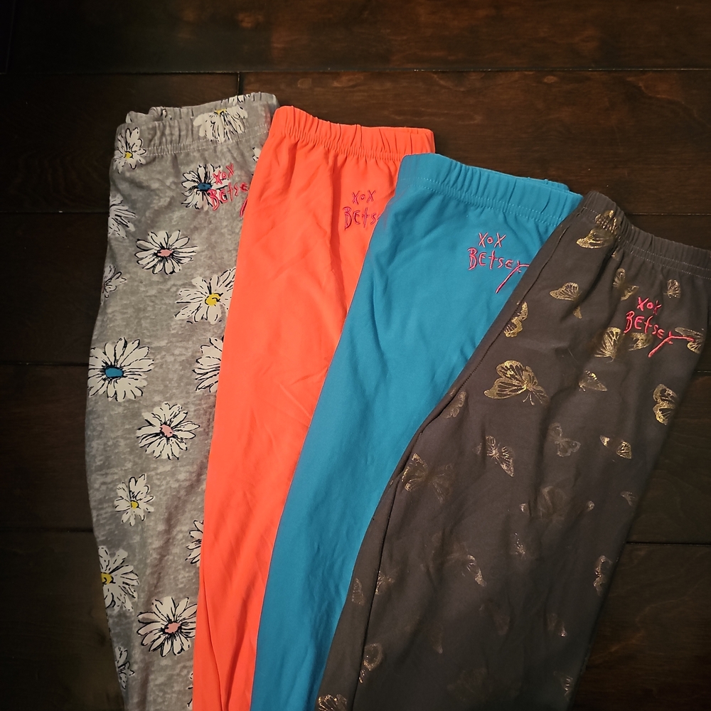 Betsey Johnson Kids Leggings Set - Gray, Orange, Blue, Brown